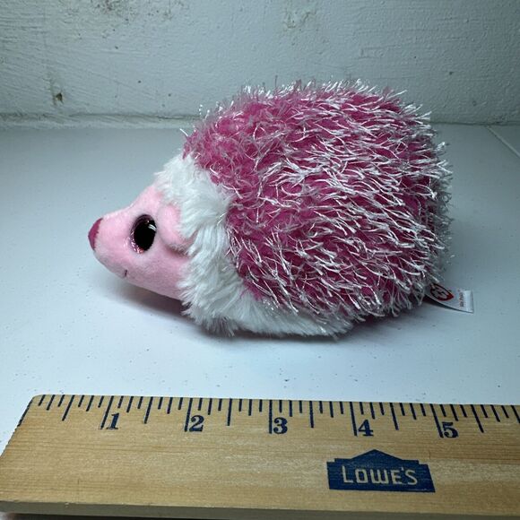 Ty Beanie Boo Pink Mrs Prickly Hedgehog 6 Inch stuffed Animal P13 - Picture 4 of 7